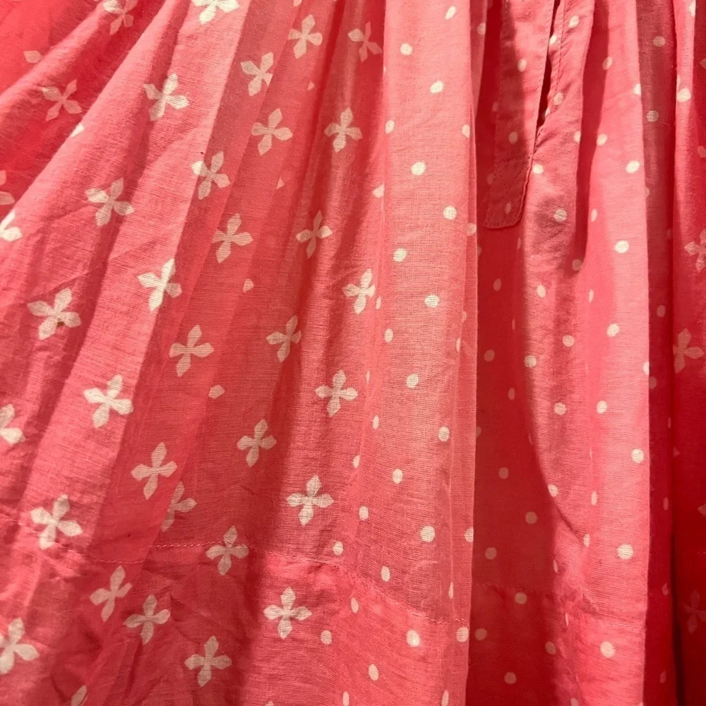 ANTHROPOLOGIE KOPAL Luma Peasant Blouse Pink
